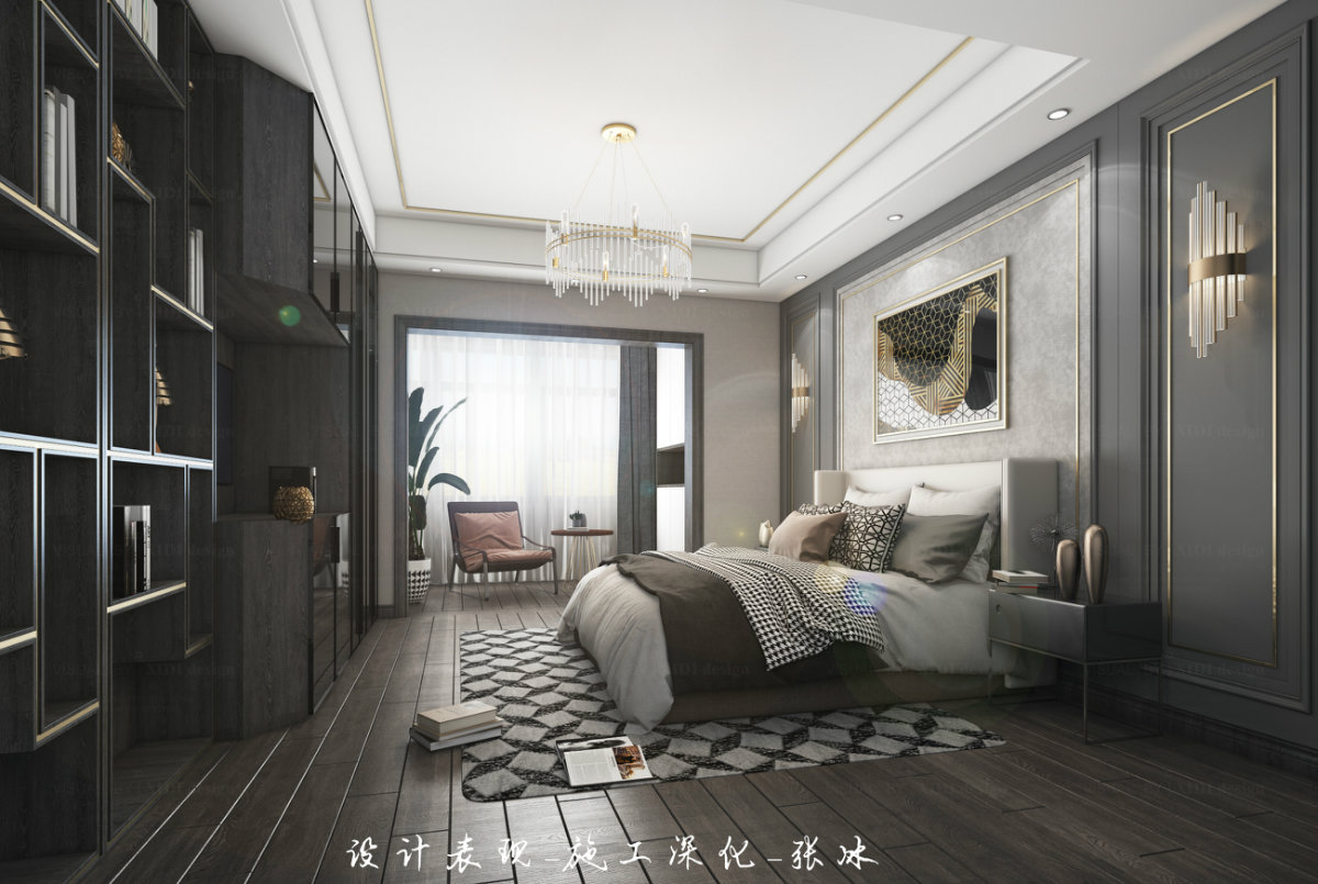 家装丨现代轻奢丨客厅+餐厅+卧室-6