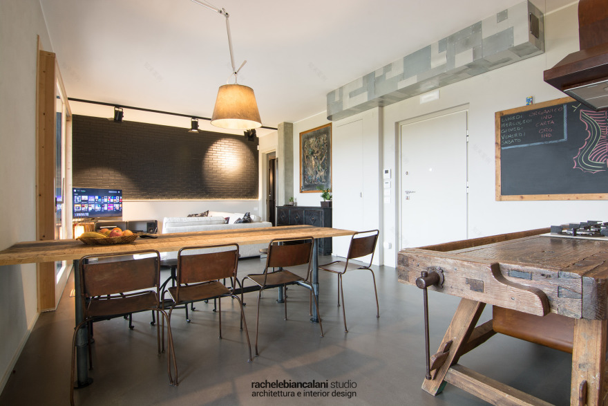 工业风 2.0 公寓 | 定制铁艺、原始砖墙、开放空间-9