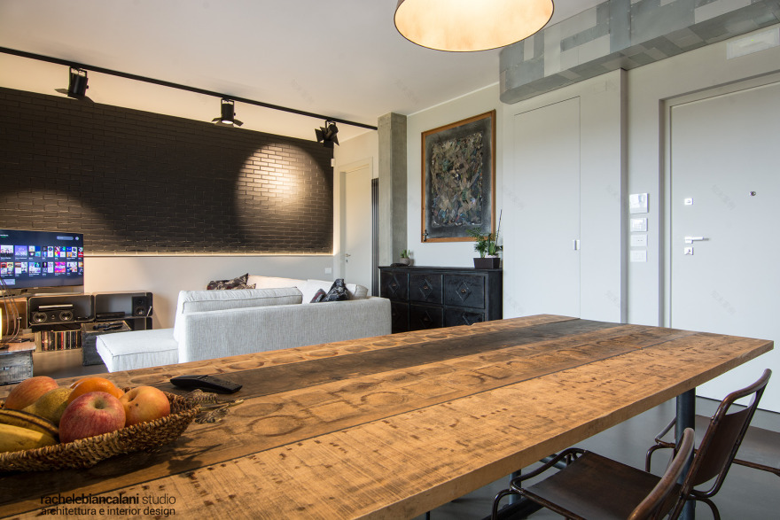 工业风 2.0 公寓 | 定制铁艺、原始砖墙、开放空间-2