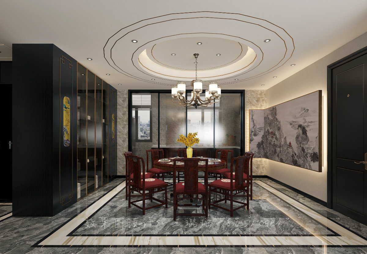 中式别墅设计表现-2