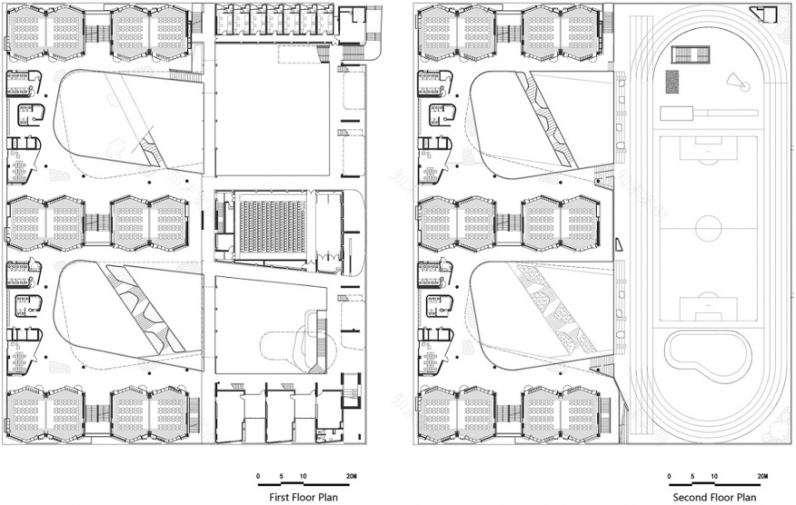 红岭实验小学 | 垂直校园,山谷庭院,儿童乐园-91