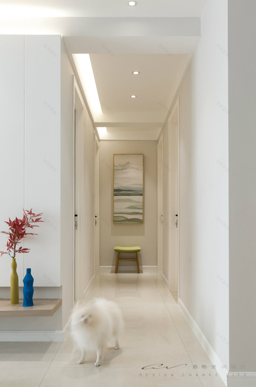 双主卧 90 平空间设计,木色电视墙与仿生植物的完美融合-53