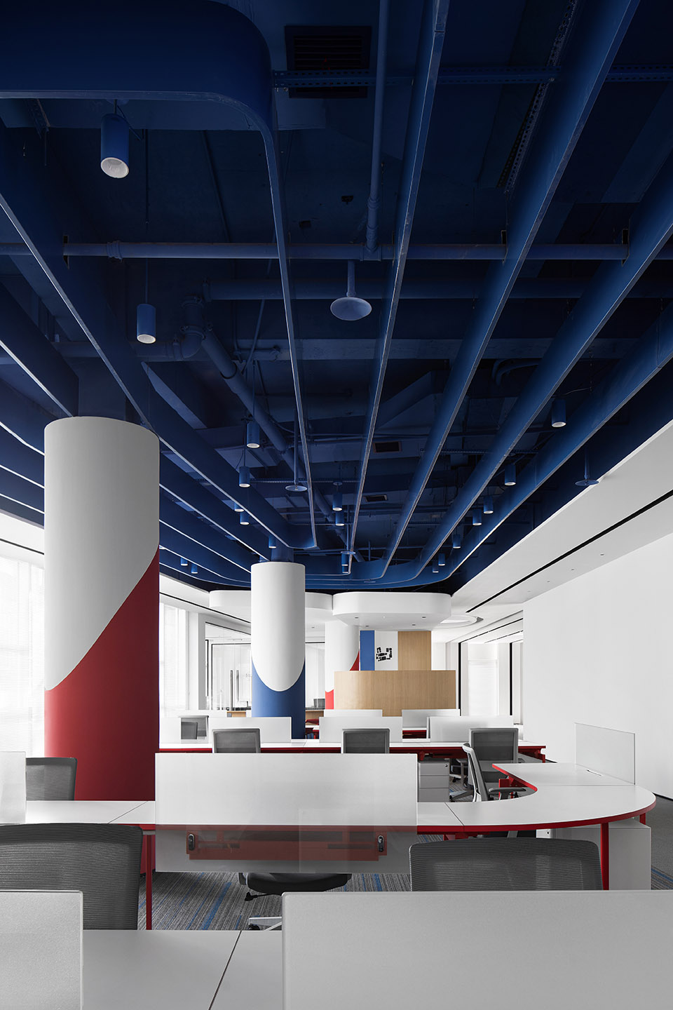 智见未来办公空间，长沙/以颜色搭配与体块变化为表现气质的设计手段-61