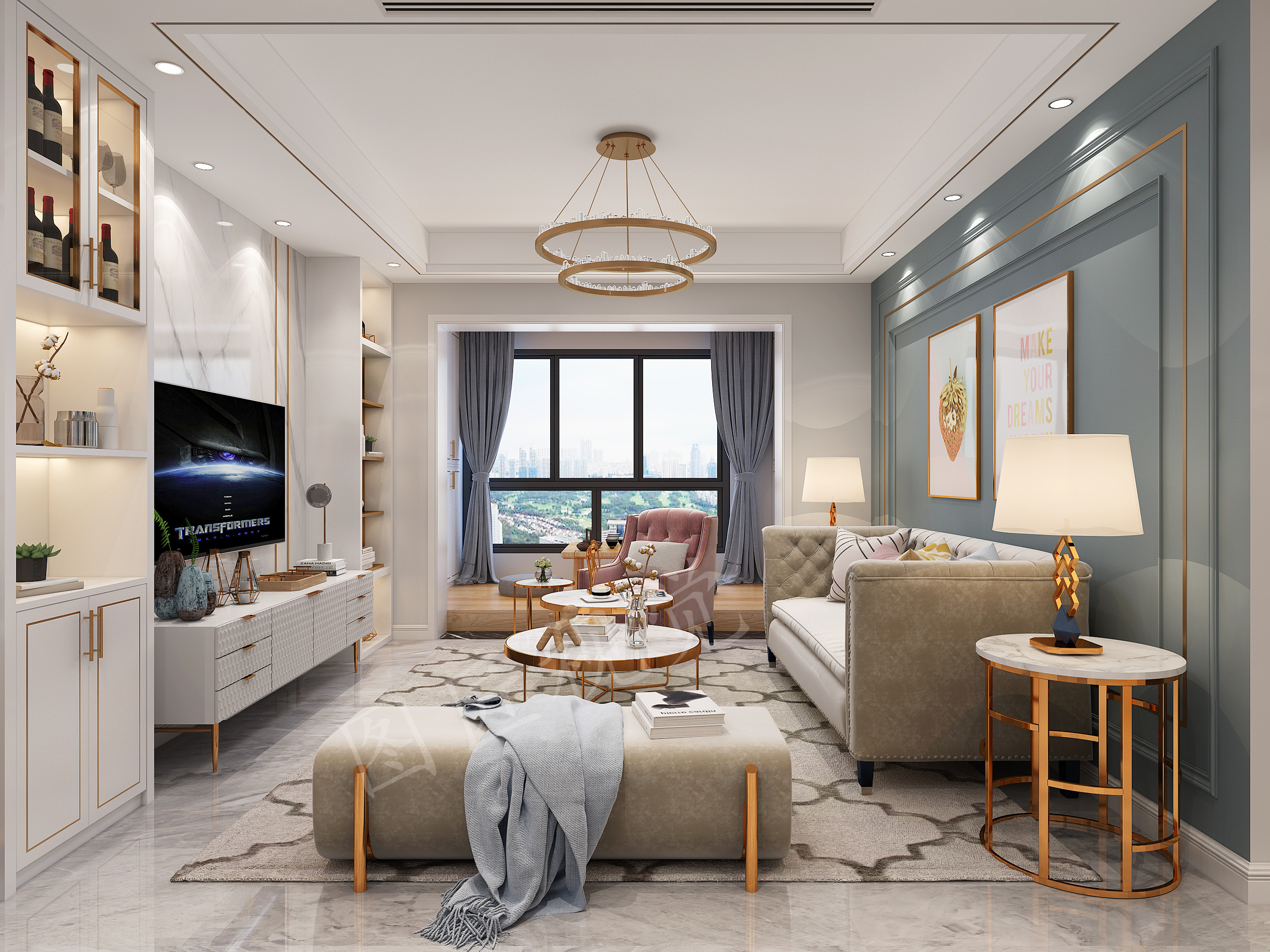 现代风格镜头下的客厅-5