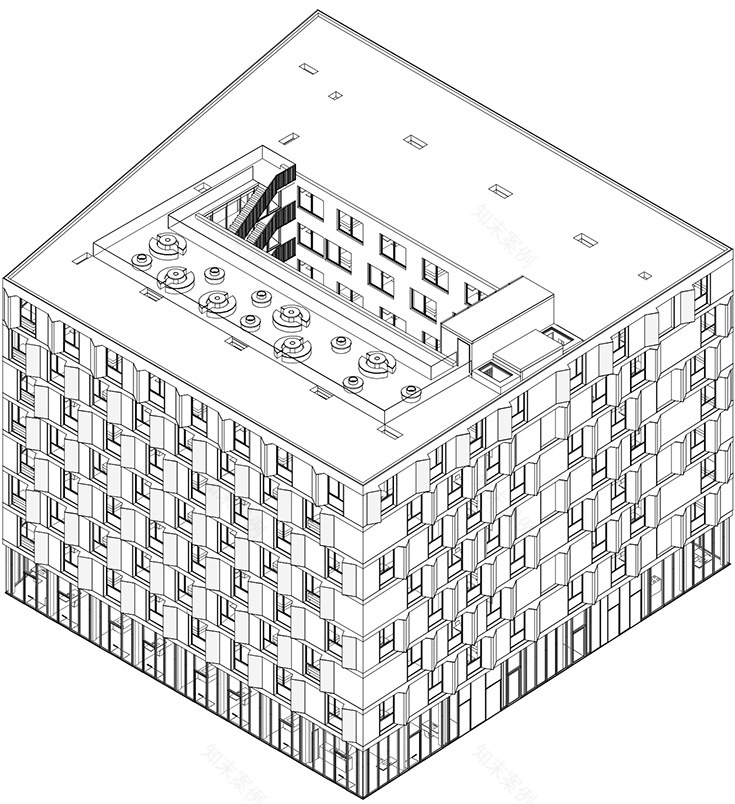 Erasmus校园学生宿舍楼,阿姆斯特丹/口琴褶皱般的金色外观与作为内部街道的中央庭院-24