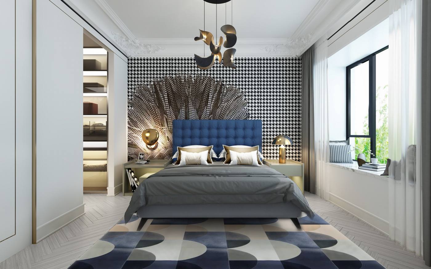 现代轻奢三套样板间丨软装方案+效果图-2