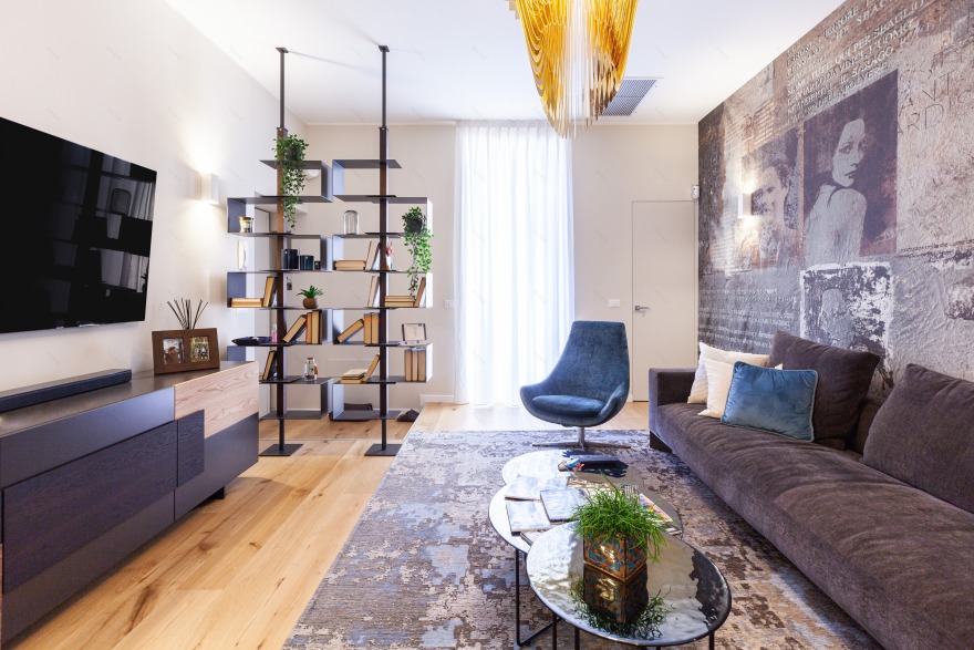 米兰中央车站公寓绿色垂直墙面设计丨意大利米兰丨CLM Design & Contract-5