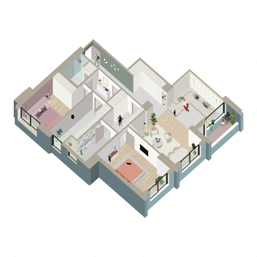 米兰时尚公寓设计丨意大利米兰丨Chroma Studio-7