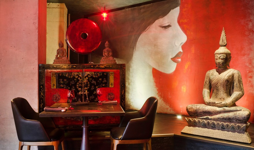 混搭风格的黄女士亚洲餐厅与酒吧-16