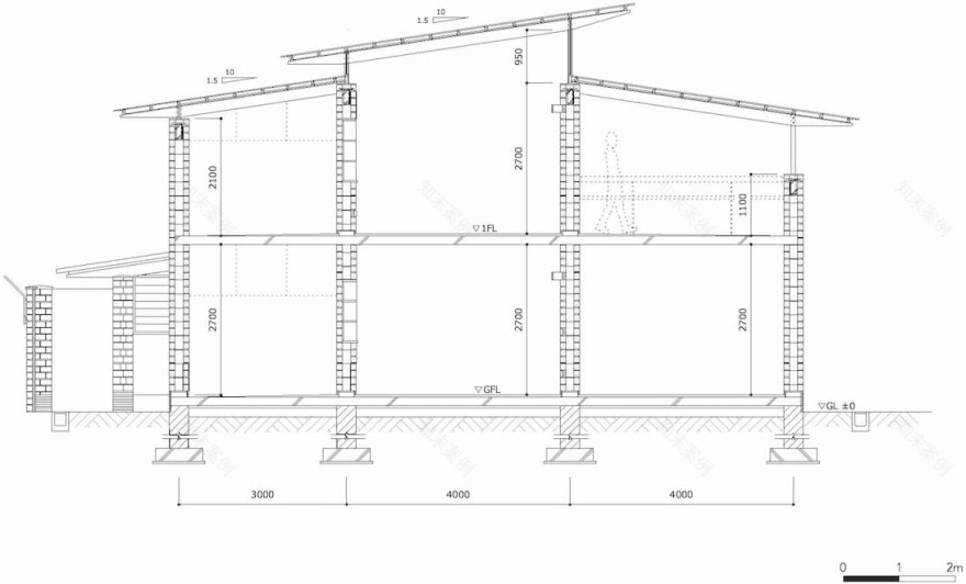 AU学生宿舍(日本建筑学会新人奖),乌干达/东西向墙体提供阴凉,南北侧开口引入光线与风-48