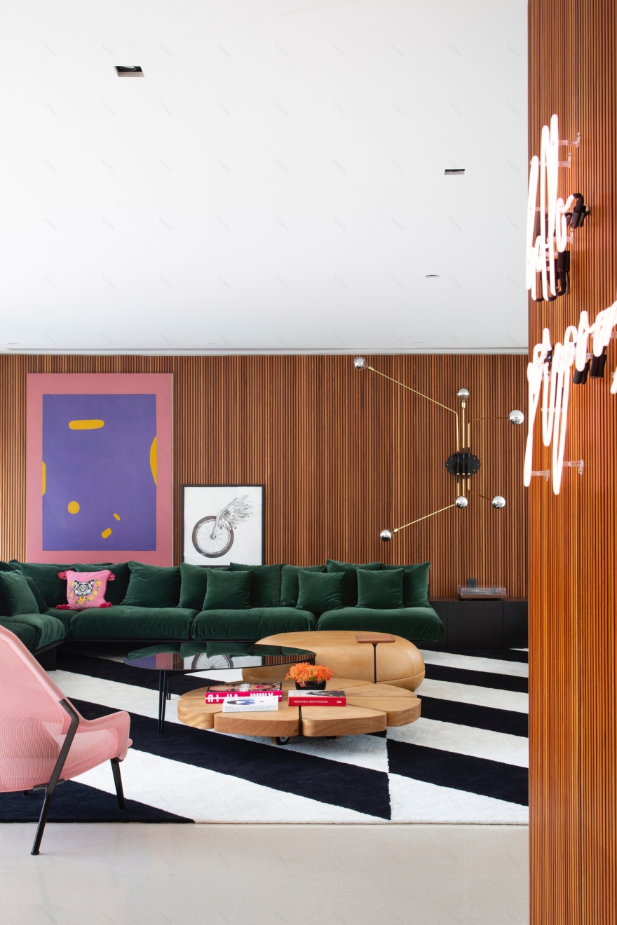 巴西女演员 Bruna Marquezine 家居设计 | 色彩斑斓的千平米艺术空间-7