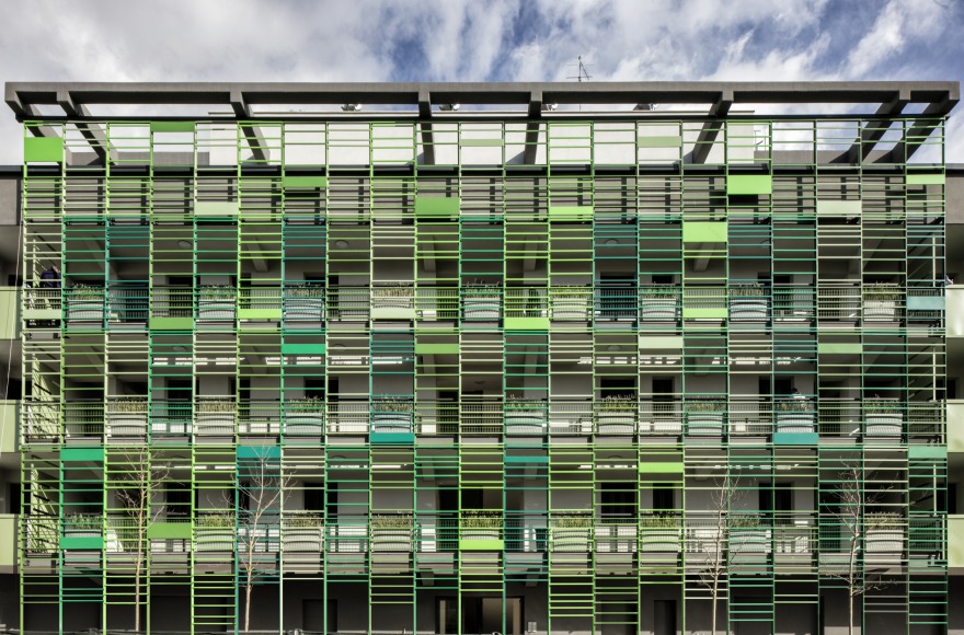 罗马绿色公寓建筑,创新社会住房与自然共生-0