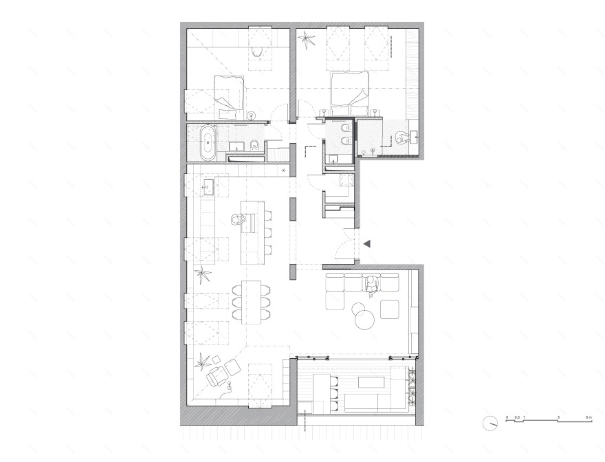融合历史与现代的捷克公寓翻新设计-22