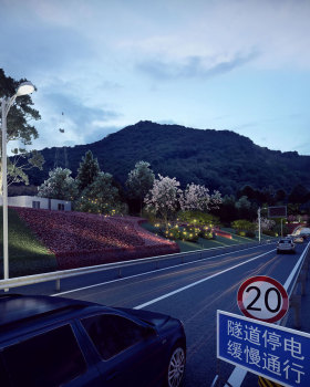 白峤岭隧道口景观设计