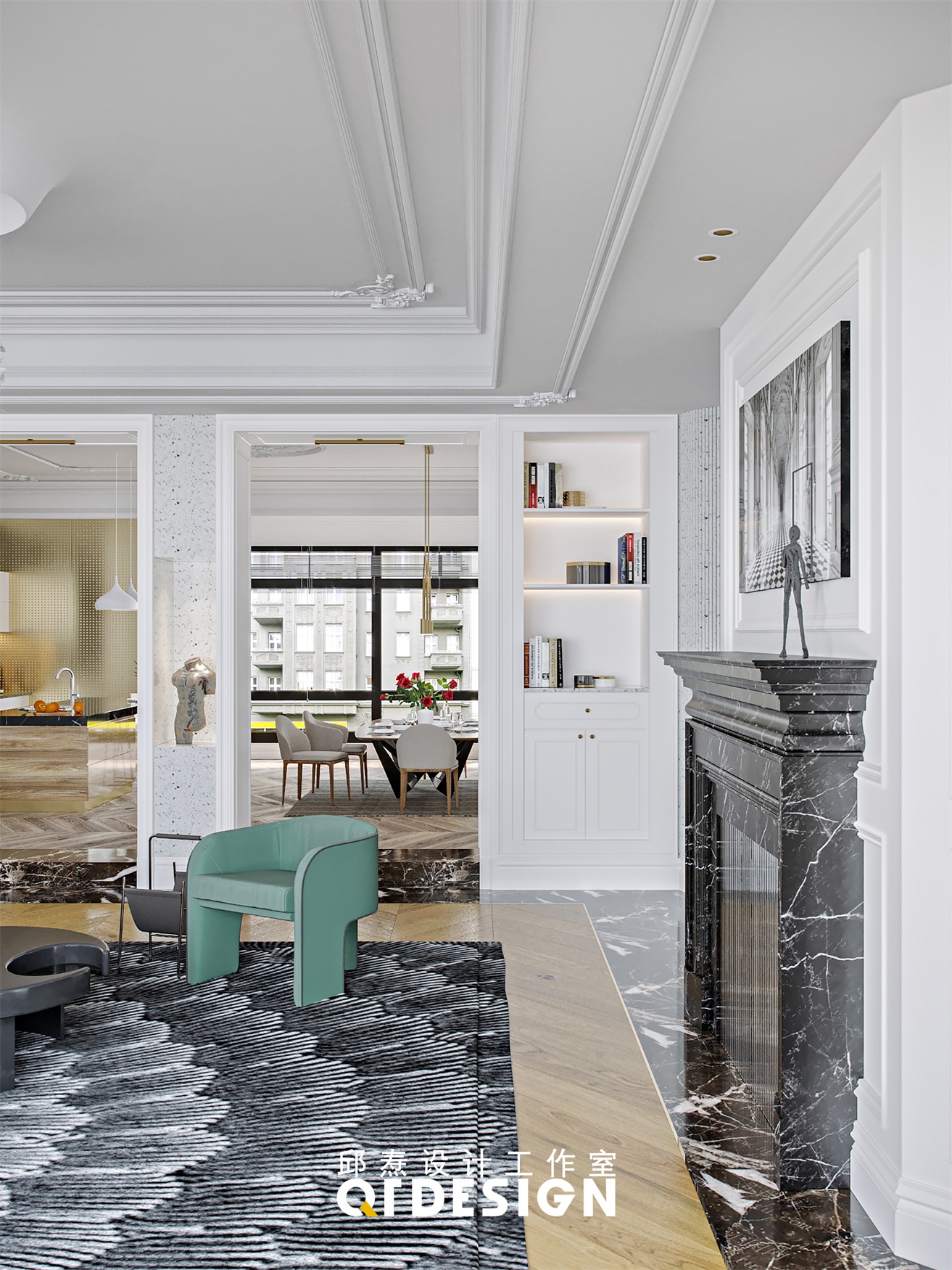 邱焘设计 / 现代法式丨古典和创新之间丨轻柔踱步-8
