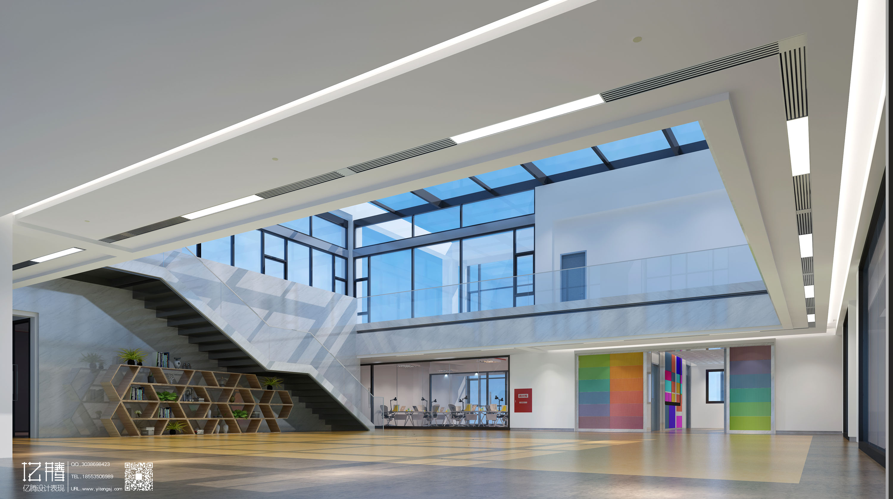 办公类空间效果图表现--亿腾效果图7岁啦~~-1