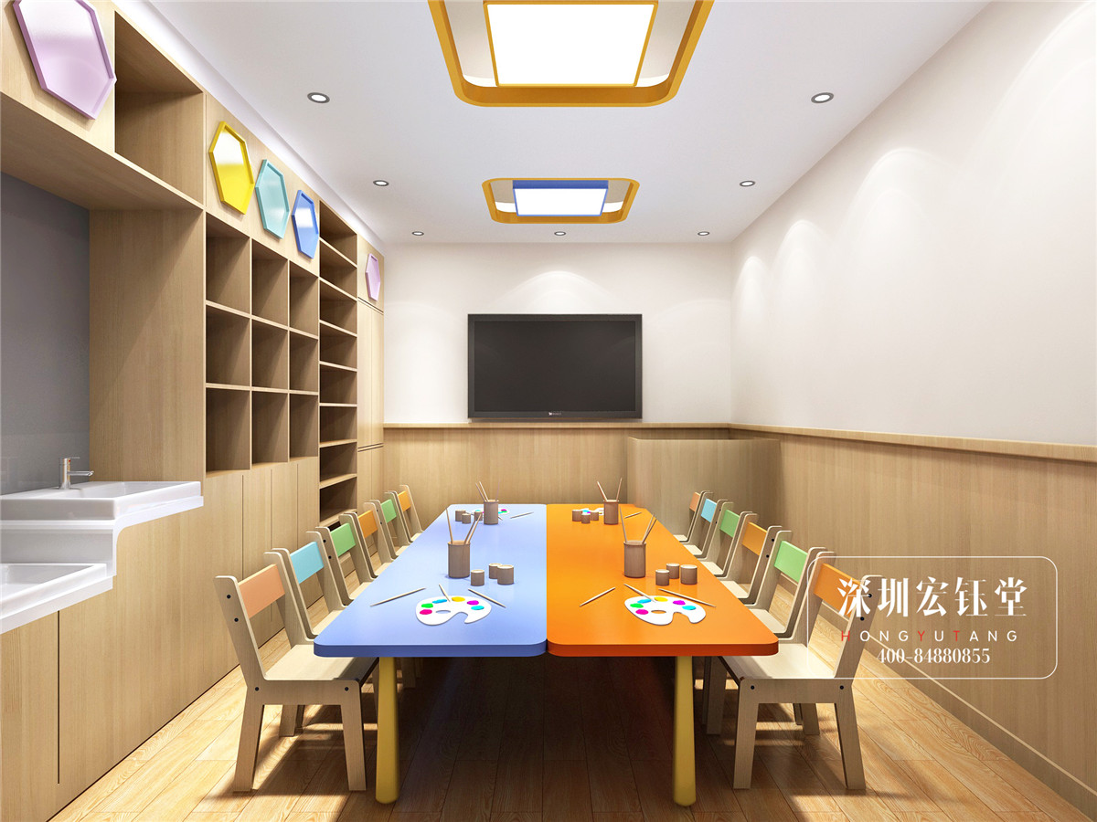 【宏钰堂】郑州儿童艺术培训机构装修效果图-艺学堂装修案例-4