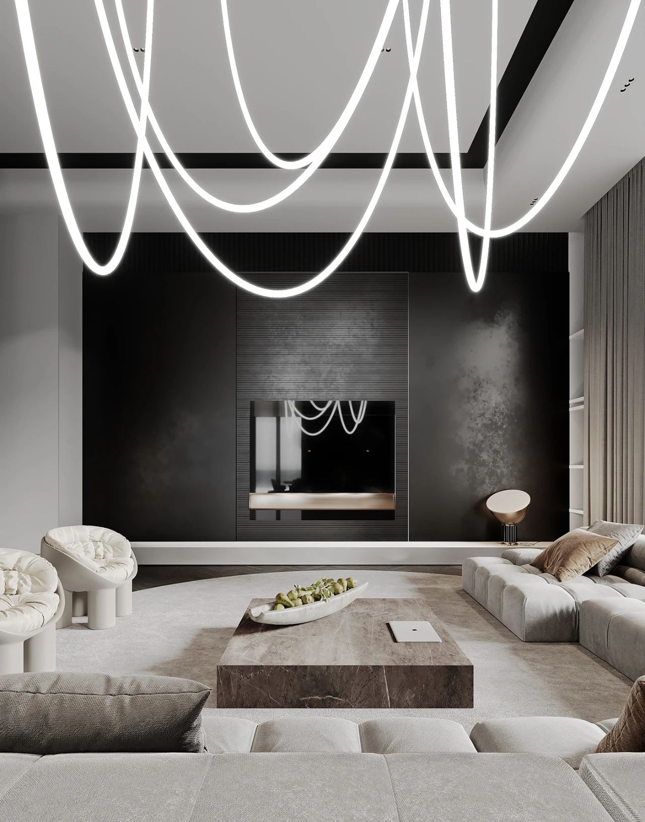 莫斯科顶层复式豪宅,现代风格演绎温馨高级生活-4