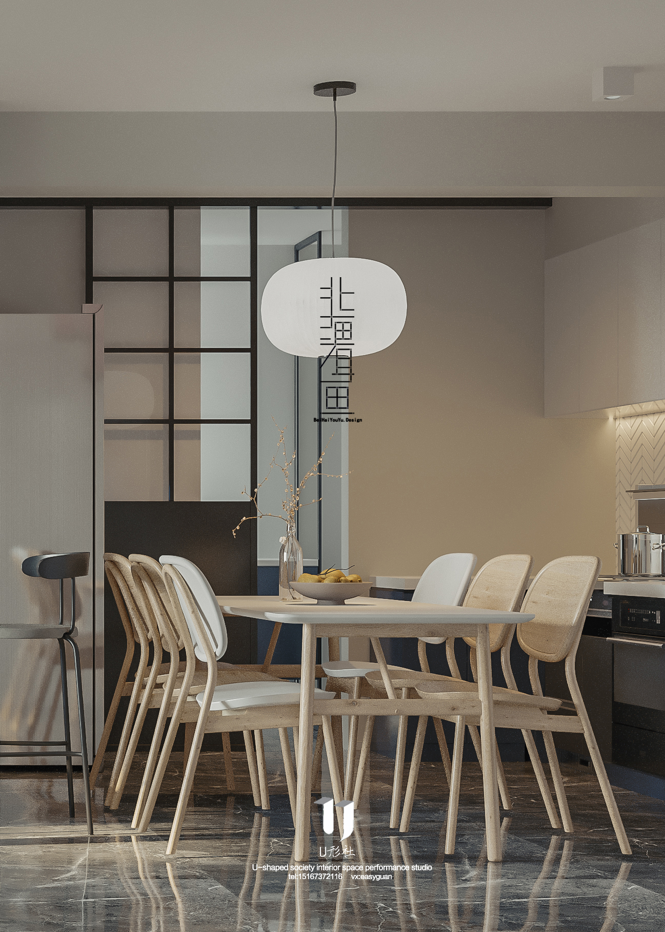 现代住宅 | 北海有鱼的多彩设计-11