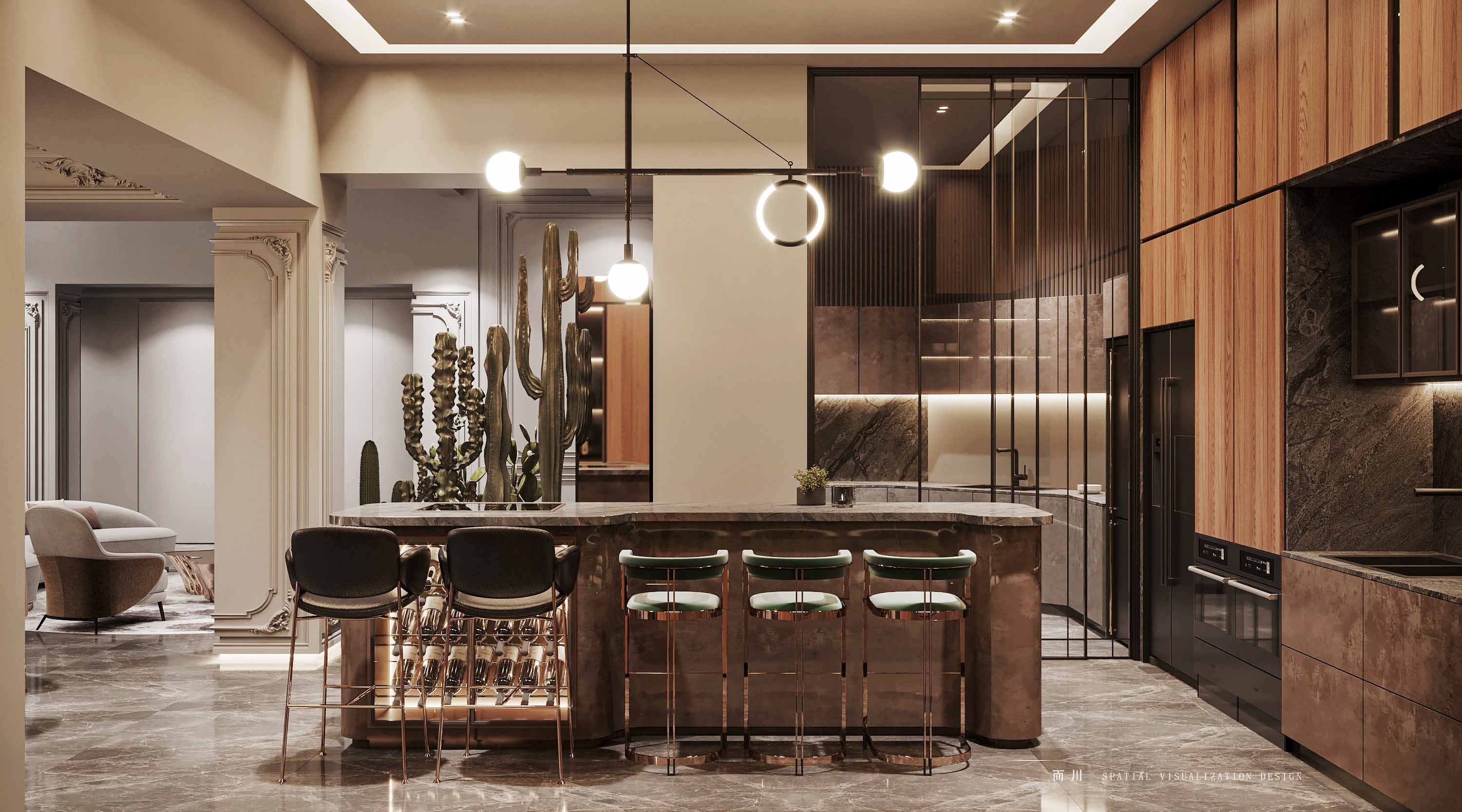 意式风情别墅设计丨而川空间可视化工作室-11