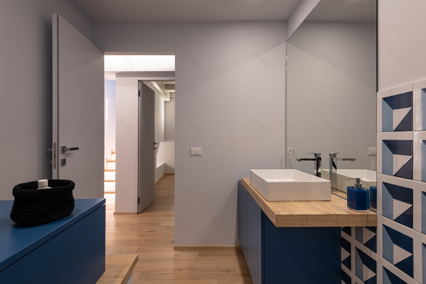 海之屋·意大利蓝色海洋风格顶层公寓-5