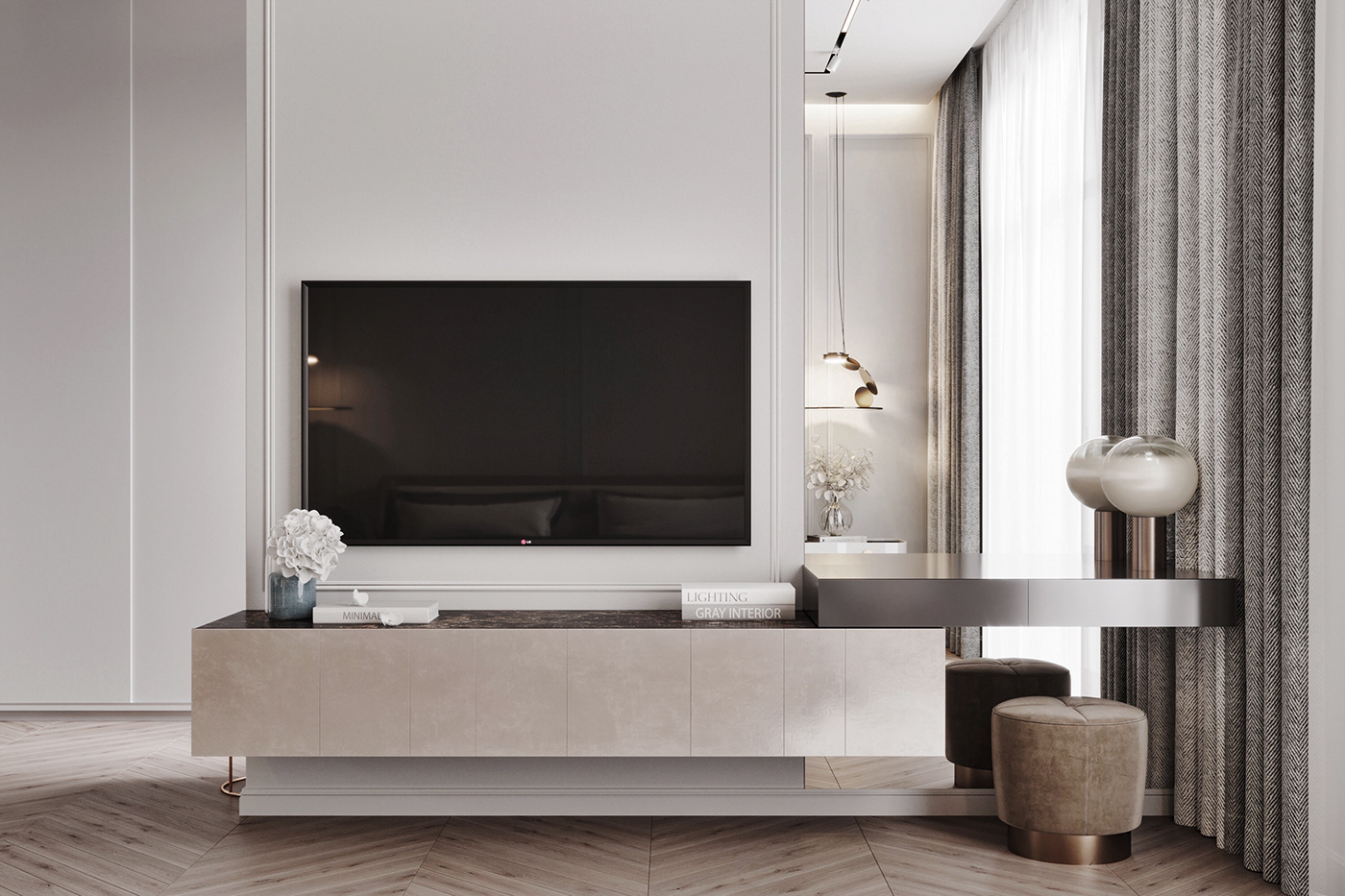 Interior design of master bedroom in modern classic-4