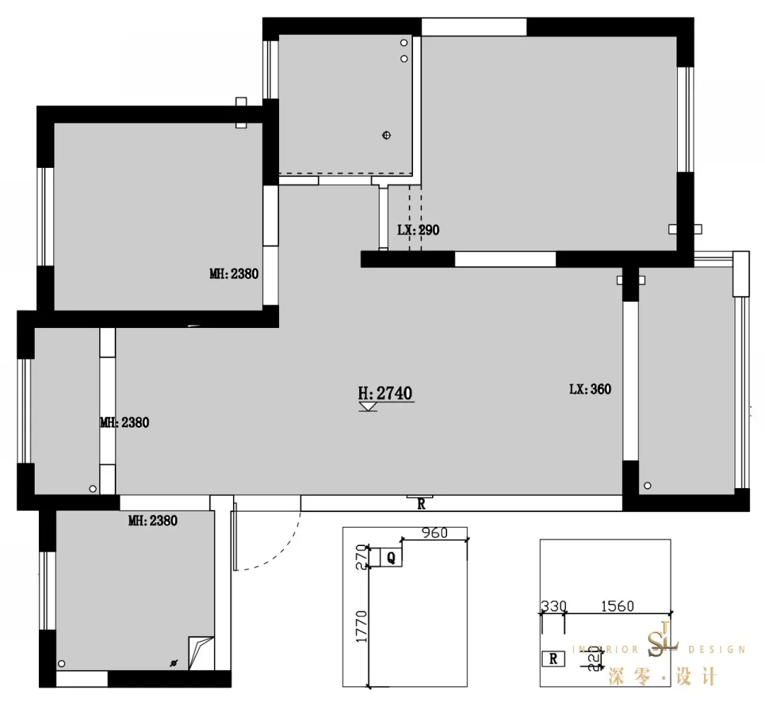 深零设计 | 77㎡刚需婚房，入户洗手池+中西厨，打造“后疫情”时代家居范本！-1