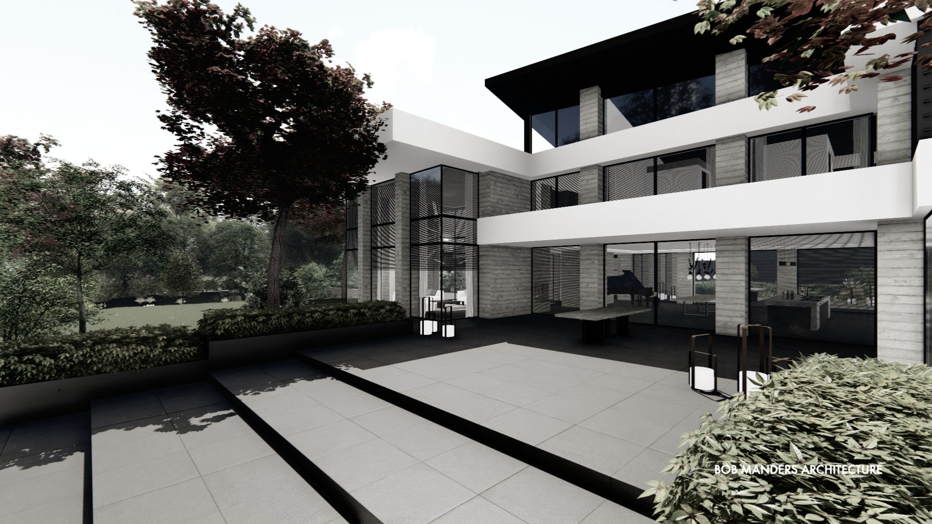 Bob Manders丨别墅建筑丨Single Leaf Roof-8