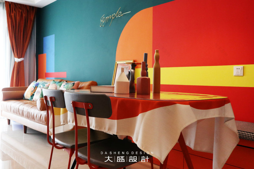 南宁光明城市 96㎡孟菲斯风格家居,色彩斑斓的甜蜜空间-42