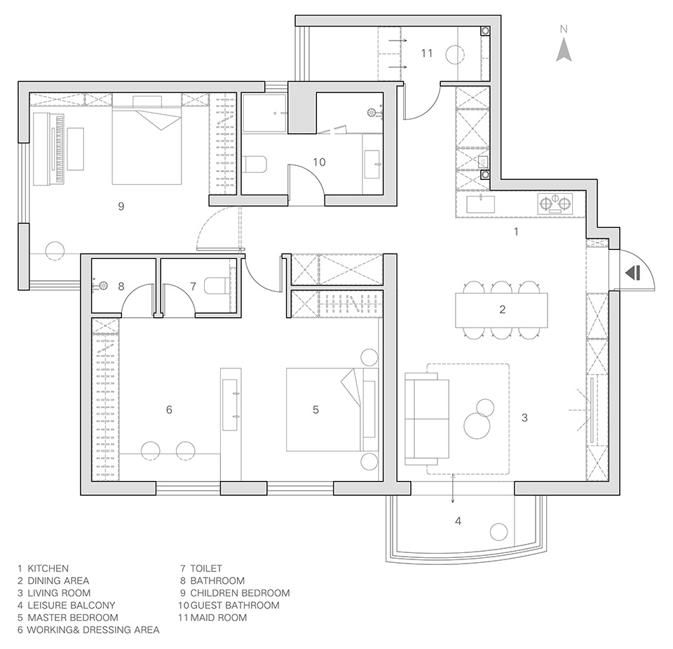 上海长发花园居住空间设计丨中国上海丨漫设计工作室-46