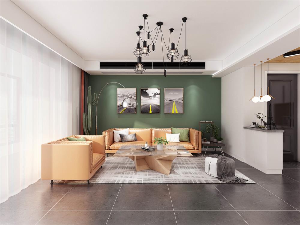 清新小公寓效果图案例-9