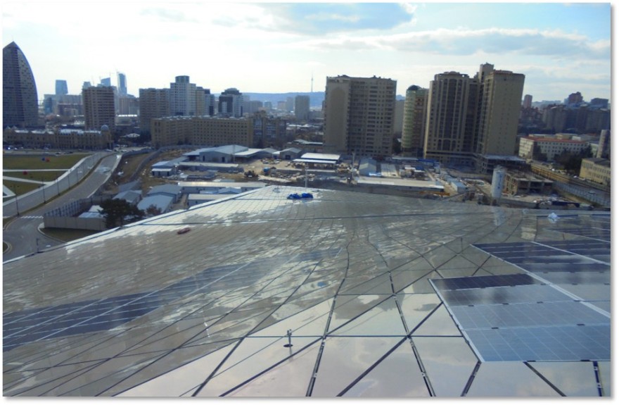 阿塞拜疆巴库会议中心,铝质墙面呈现自然质感-3