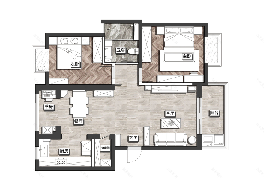 温馨家居设计 | 餐厅木饰面上墙,卫生间收纳优化-1