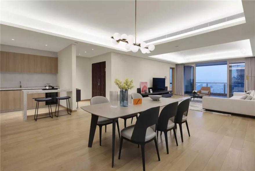 优雅清朗的 300㎡平层公寓设计-9