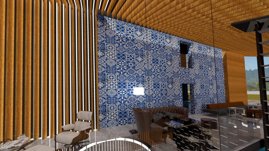 三层错落式住宅设计,楼梯与书架完美融合-11