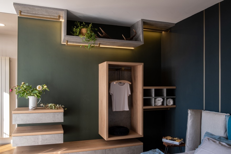 黑白极简公寓,融入自然的粗犷之美-13