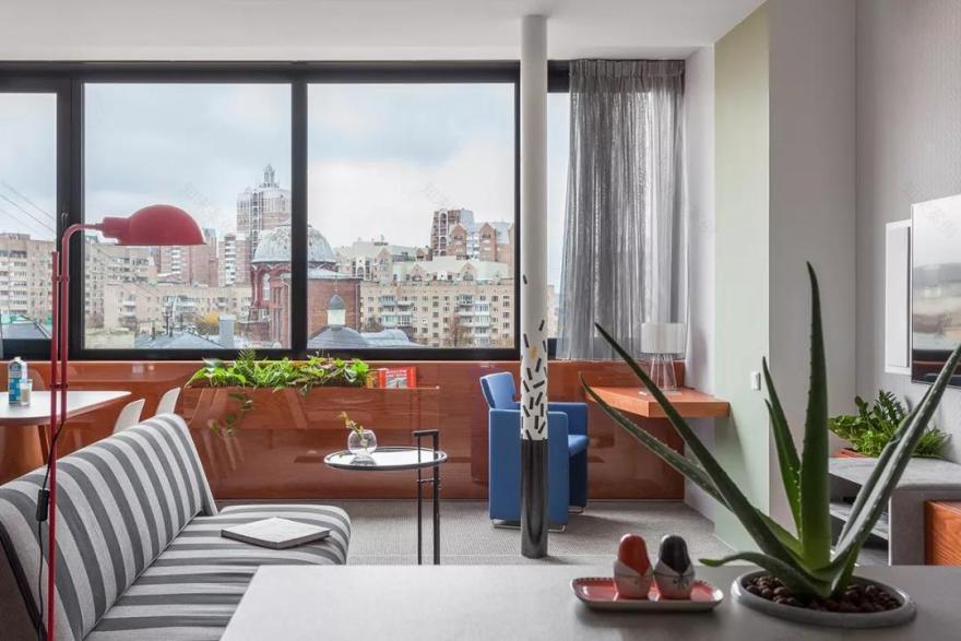 莫斯科 90㎡活力极简公寓设计-10