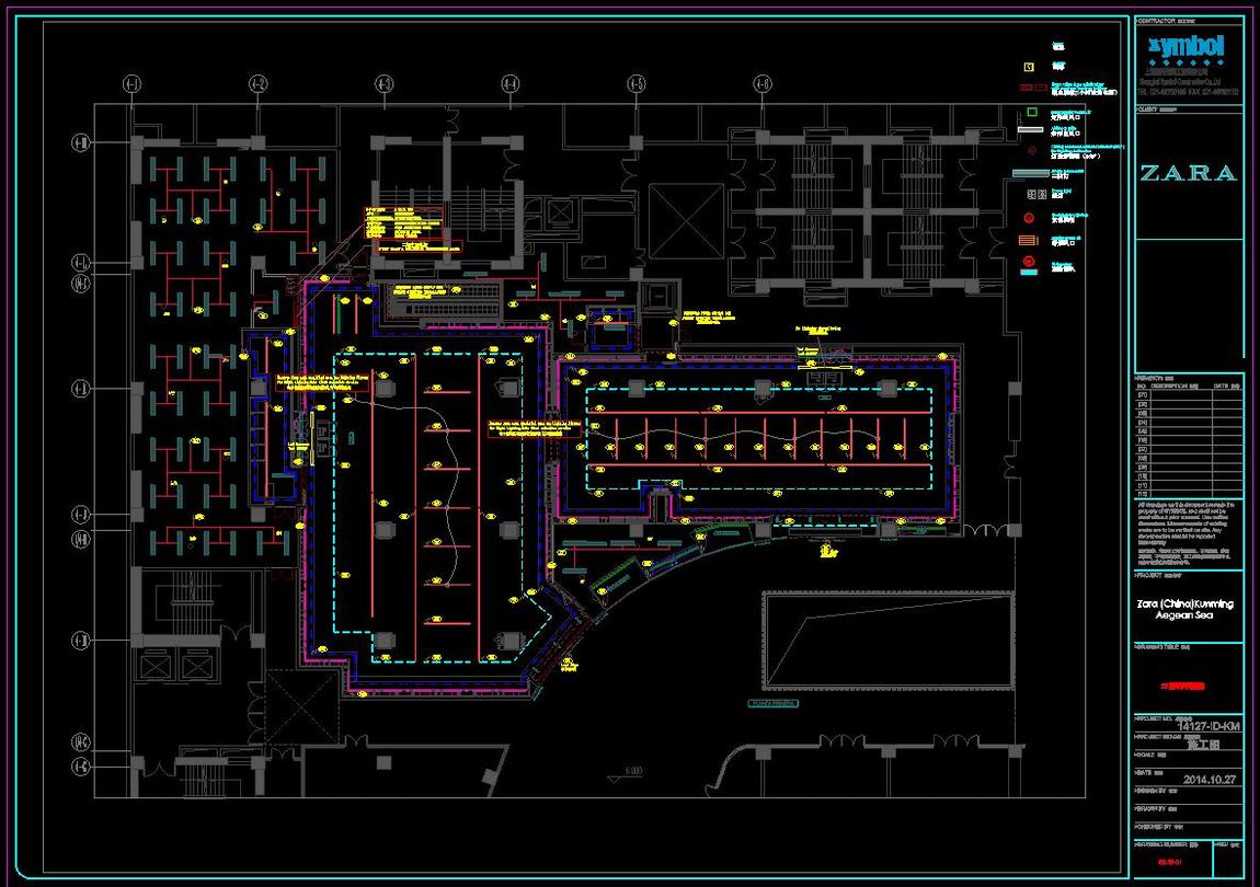 【ZARA】昆明爱琴海店丨装饰施工图+电气+暖通+给排水+施工实景丨-12