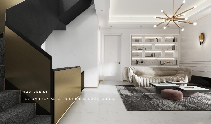 梦幻金线 | 侯·Design 团队打造的私宅空间-15