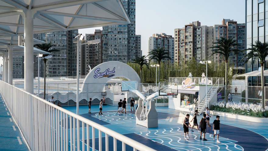 武汉江宸天街漂浮海滩球场丨中国武汉丨FLO景观设计事务所-31