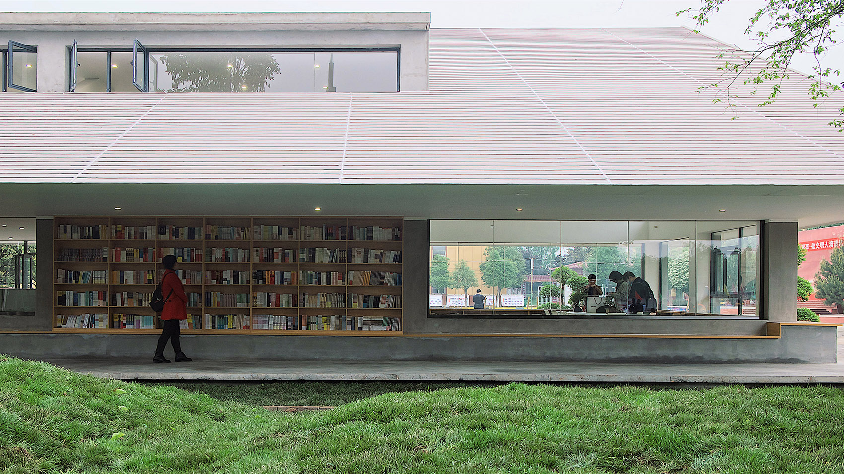西安高新第六高级中学图书馆/陕西首个希望工程校园图书馆援建项目-25