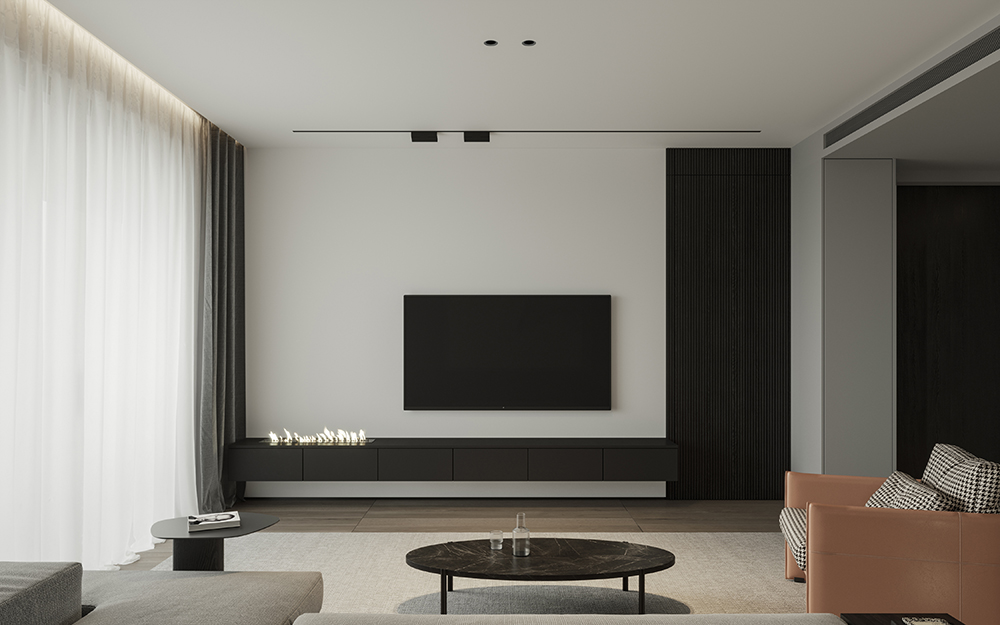 杭州 137㎡精装房重构 | 简约黑白灰,打造品质温馨居所-9