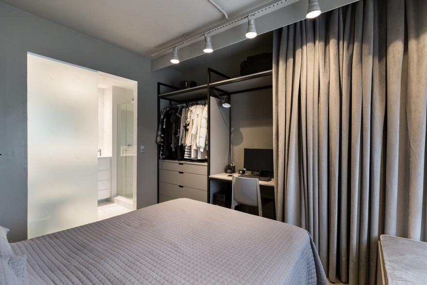 黑白灰的简约之家 | 巴西公寓设计案例-23