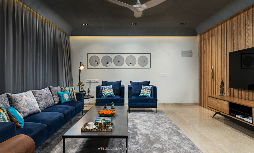 色彩点缀的简约艺术之家-3