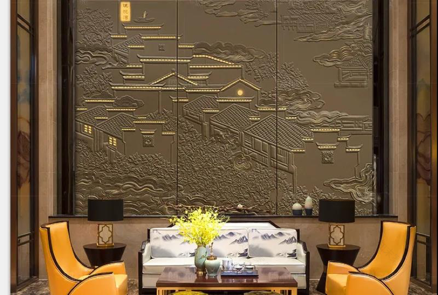 皮雕工艺在室内墙面设计中的应用-87