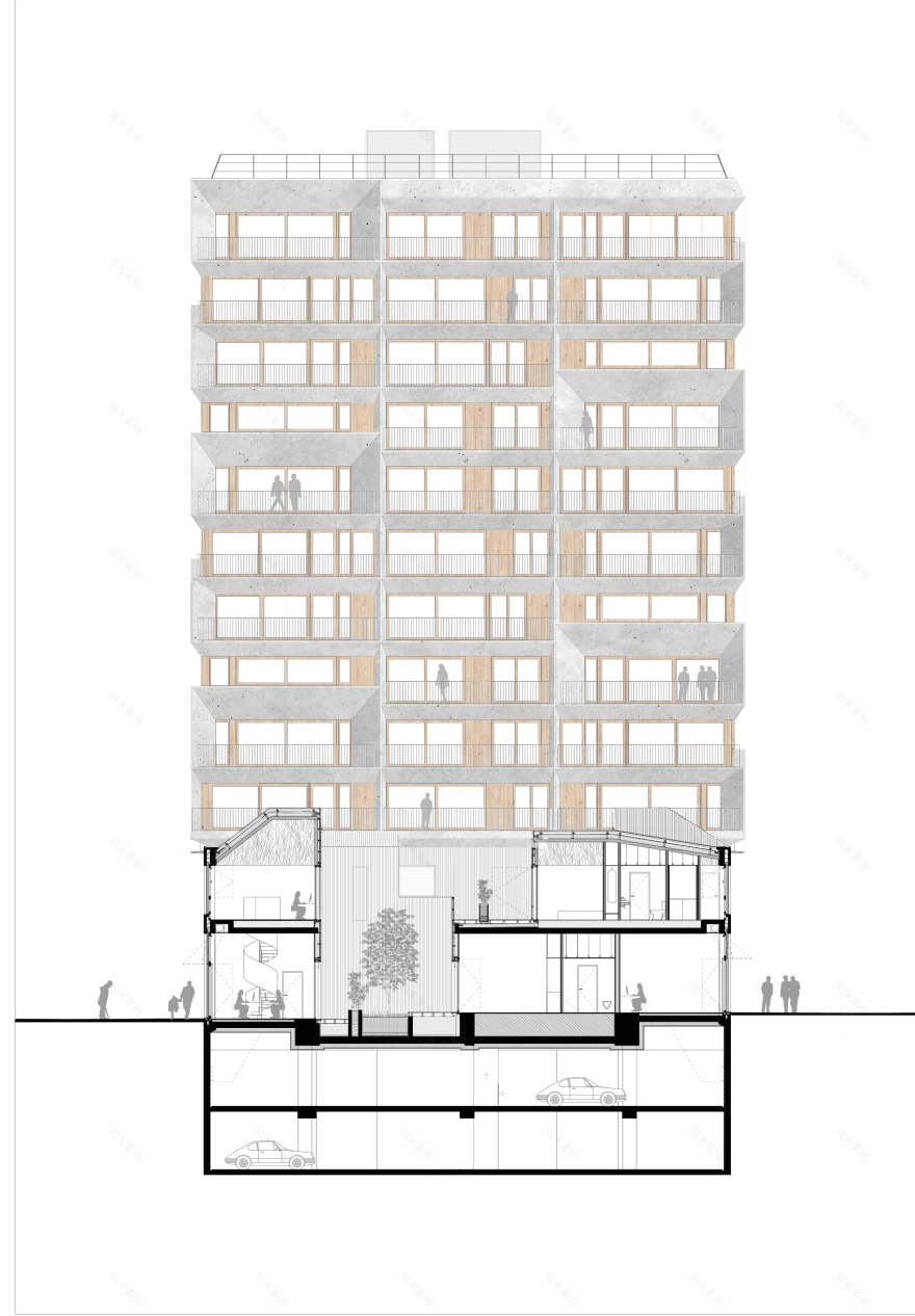 巴黎统一和谐低层区与高度多样高层区的住宅设计丨法国巴黎-70