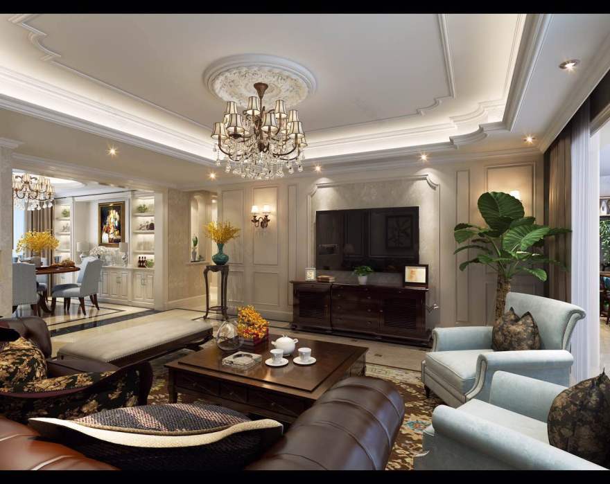 西安天鹅堡美式家居别墅设计-7