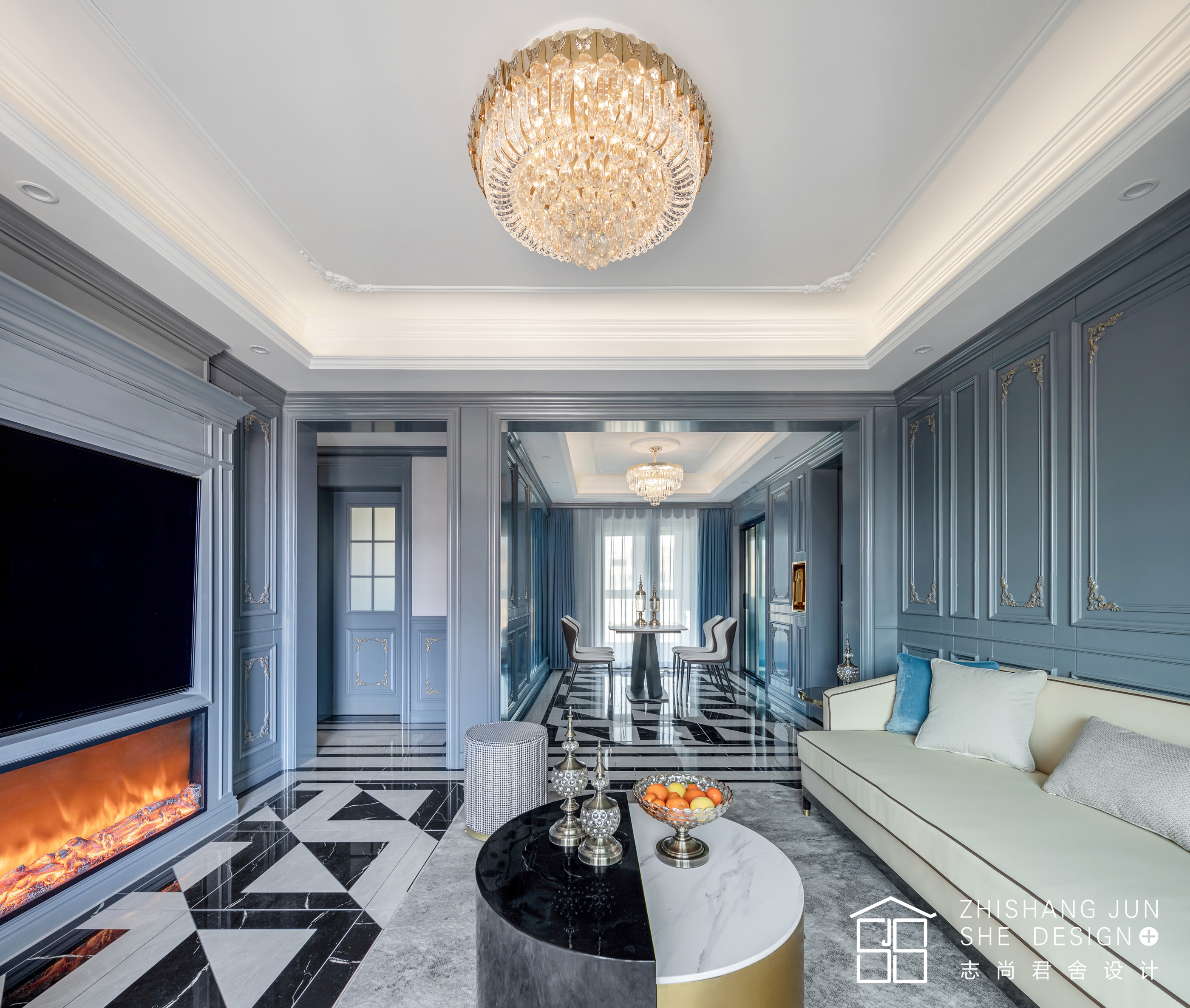 浪漫优雅，150㎡精装改造；低调内敛宁静优雅的法式，谁能不爱|志尚君舍设计-1