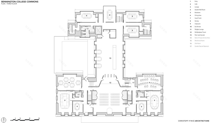 本宁顿学院 Commons 大楼改造 · 现代学术生活中心-55