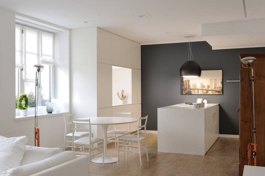 古韵灰色厨房,精致单色家居-1